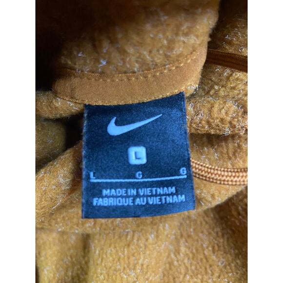 Nike Therma Fleece Long Neck Hoodie Burnt Sienna Brown Women's Size L - Picture 3 of 6